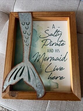 Hobby Lobby Teal and Aqua Mermaid Tail Wall Art
